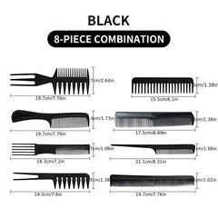 8pcs Men's Styling Hair Comb Set Hair Styling Tools