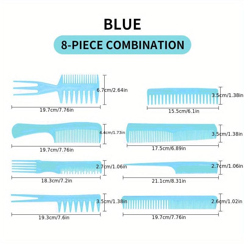 8pcs Men's Styling Hair Comb Set Hair Styling Tools