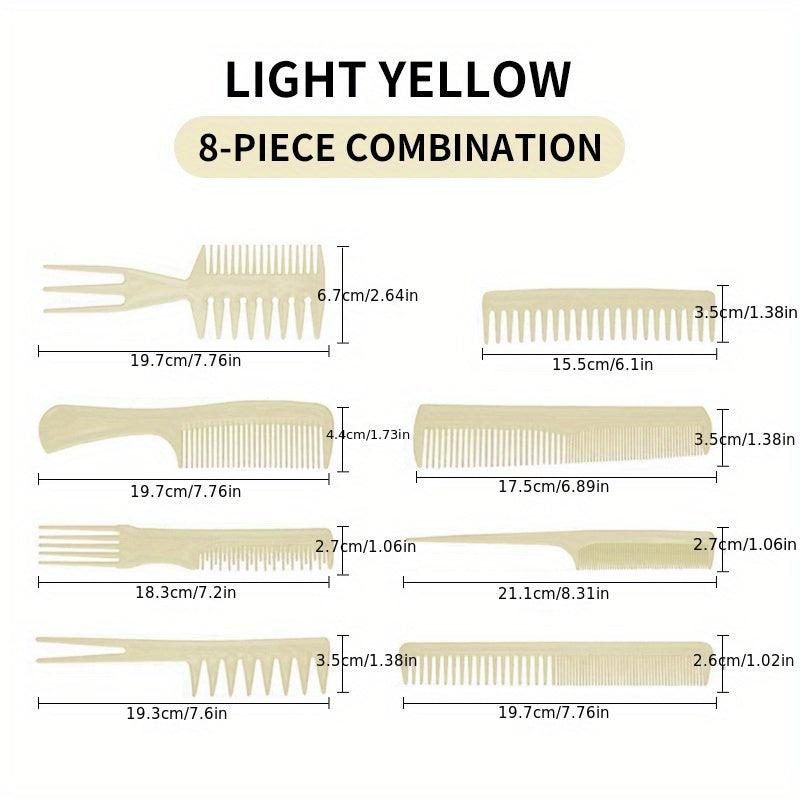 8pcs Men's Styling Hair Comb Set Hair Styling Tools