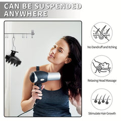2pcs Hair Dryer Nozzle With Shampoo Brush Wind Nozzle, Silicone Hair Washing Sha