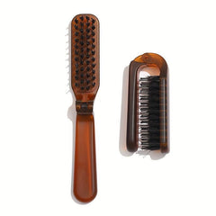 Amber Transparent Hair Comb Portable Travel Folding Hair Brush