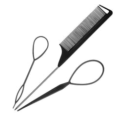 3 Pack Hair Braiding Tools Tail Braiding Combo French Braid Loop Styling