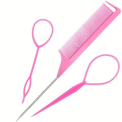 3 Pack Hair Braiding Tools Tail Braiding Combo French Braid Loop Styling