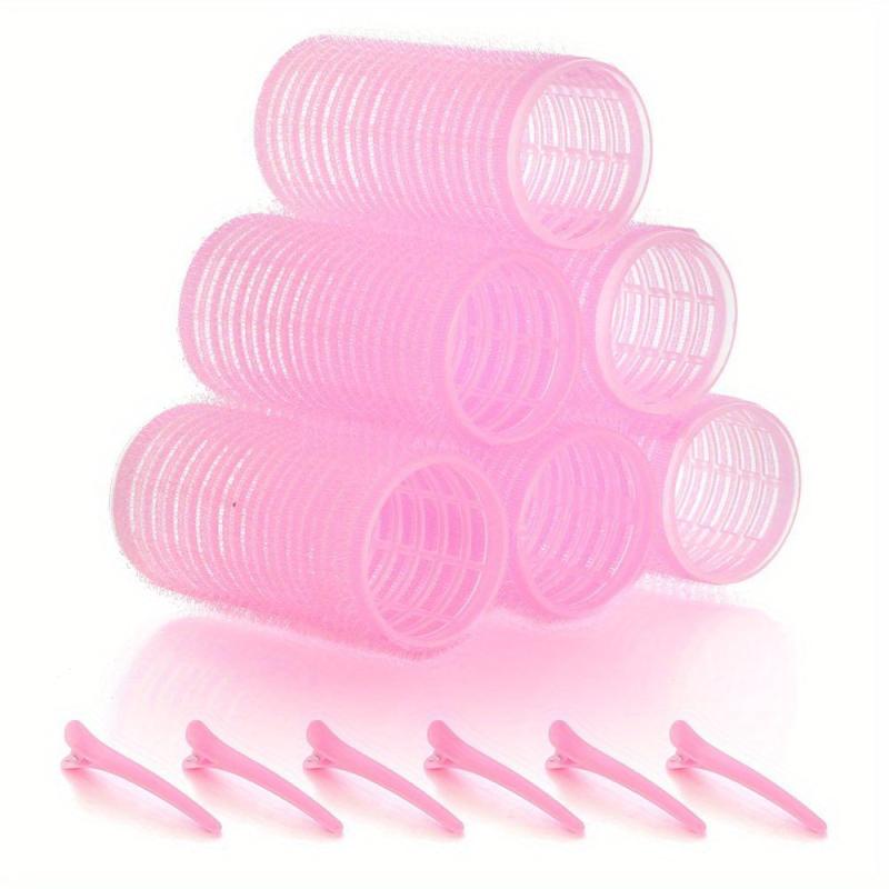 12pcs Self Grip Rollers & Clips Hair Curlers Kit Heatless Rollers All Hair Types