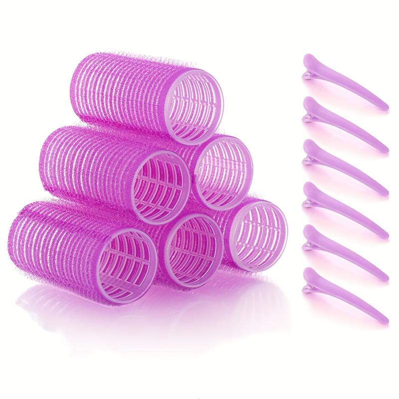 12pcs Self Grip Rollers & Clips Hair Curlers Kit Heatless Rollers All Hair Types