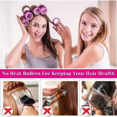 6Pcs Jumbo Hair Rollers For Volume Heatless Hair Curler