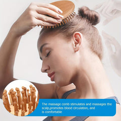 Mini Bamboo Round Hair Brush Anti Static