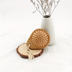 Mini Bamboo Round Hair Brush Anti Static