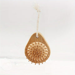 Mini Bamboo Round Hair Brush Anti Static