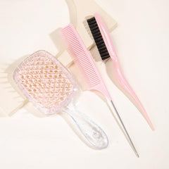 3pcs Hair Styling Comb Set Mesh Rat Tail Teasing Anti Static Hairdressing Comb
