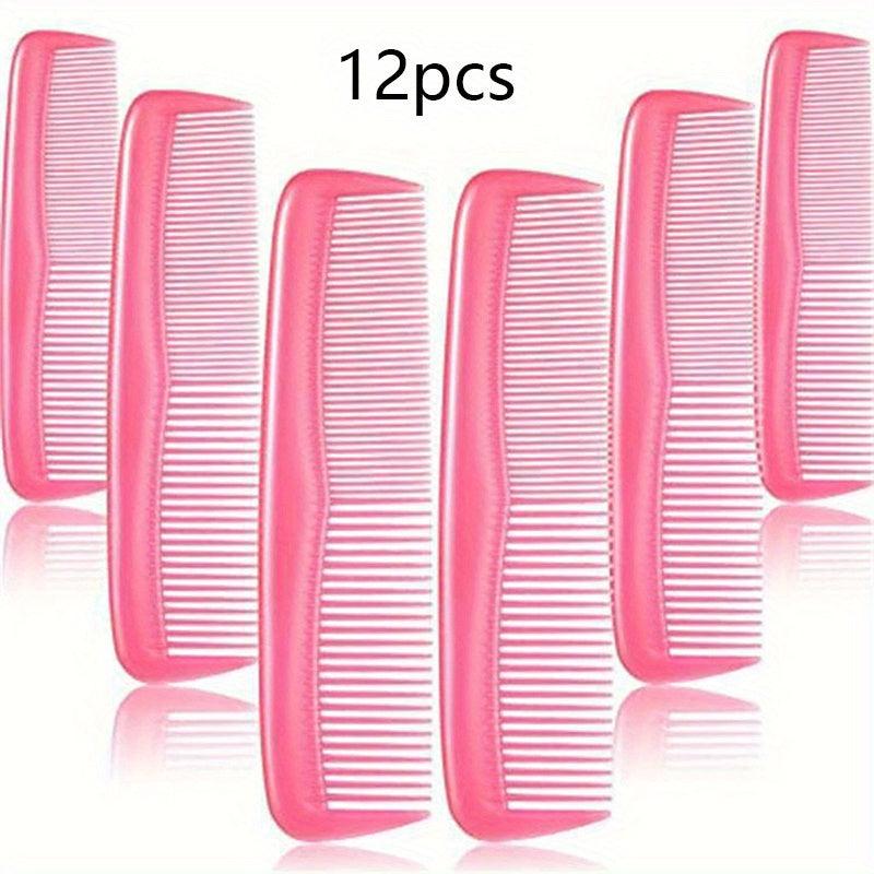12pcs Pocket Size Hair Comb Set Fine Tooth Plastic Hairdressing Comb