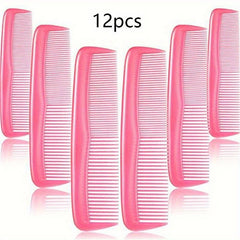 12pcs Pocket Size Hair Comb Set Fine Tooth Plastic Hairdressing Comb