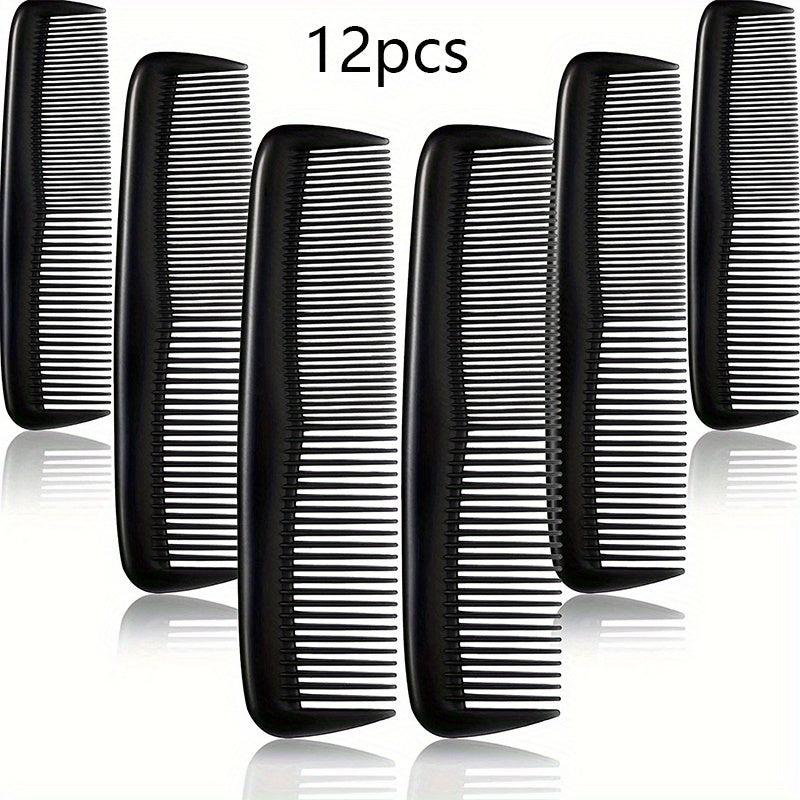 12pcs Pocket Size Hair Comb Set Fine Tooth Plastic Hairdressing Comb