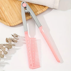 Portable Hair Straightening Comb V Shaped Hair Clips for Women Girls