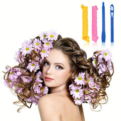 18pcs Heatless Hair Curlers Rollers Wave Curls Styling Kit