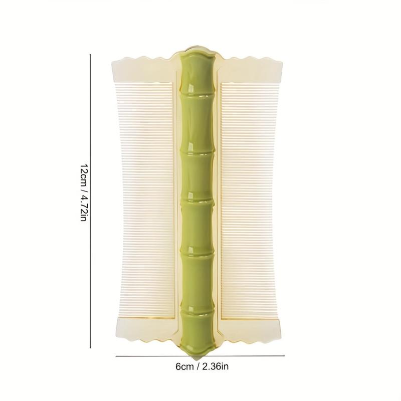 Retro Double Sided Lice Comb Bamboo Section Hair Styling Comb