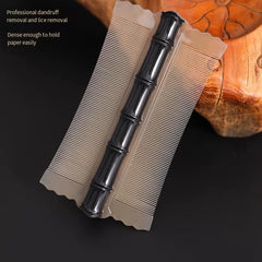 Retro Double Sided Lice Comb Bamboo Section Hair Styling Comb