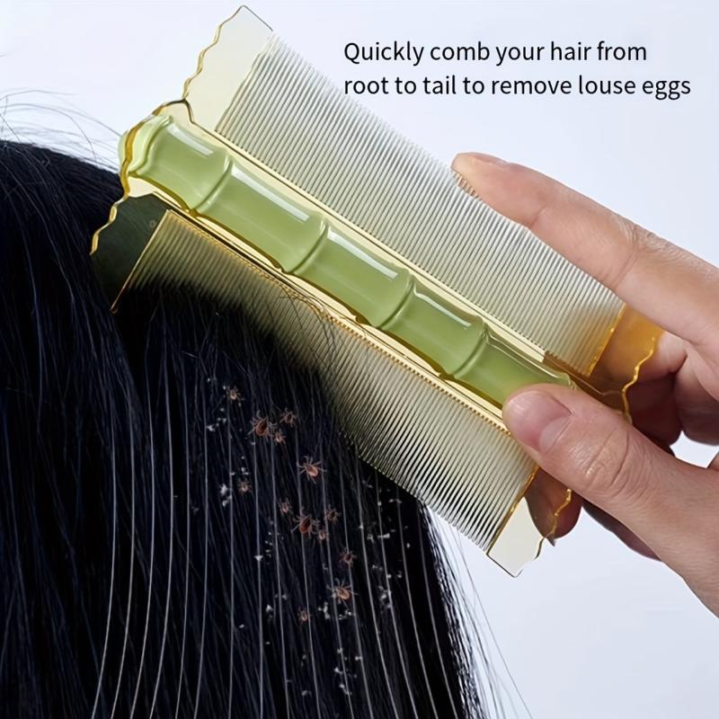 Retro Double Sided Lice Comb Bamboo Section Hair Styling Comb