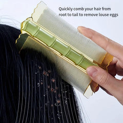 Retro Double Sided Lice Comb Bamboo Section Hair Styling Comb