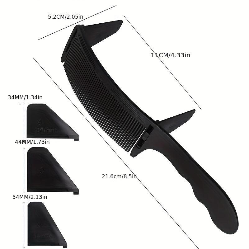1pc Men's Hair Clipper Comb S shaped Curved Combs Flat Head Hairdressing Comb