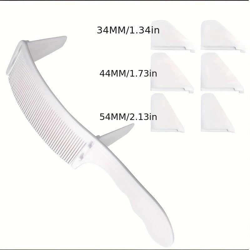 1pc Men's Hair Clipper Comb S shaped Curved Combs Flat Head Hairdressing Comb