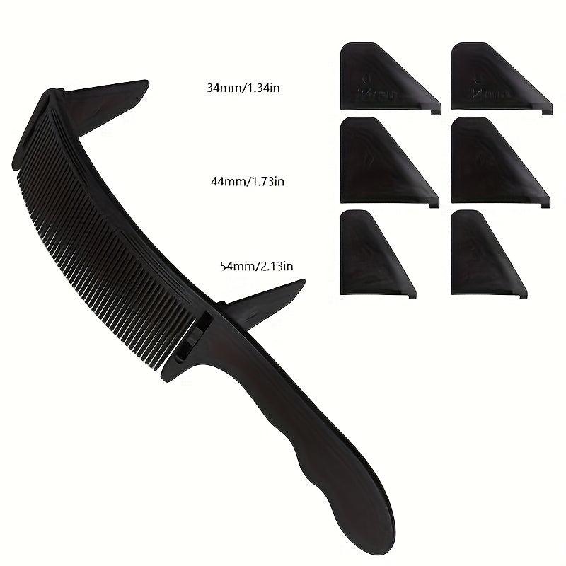 1pc Men's Hair Clipper Comb S shaped Curved Combs Flat Head Hairdressing Comb