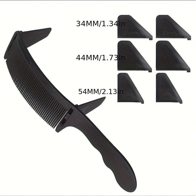 1pc Men's Hair Clipper Comb S shaped Curved Combs Flat Head Hairdressing Comb