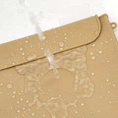 Silicone Makeup Bag Toiletry Bag For Women Easy Carry Cosmetic Bag Khaki