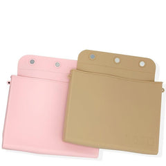 Silicone Makeup Bag Toiletry Bag For Women Easy Carry Cosmetic Bag Khaki