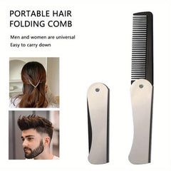 Pocket Size Folding Beard Comb Fine Tooth Hair Comb