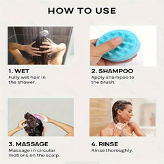 Silicone Scalp Massager Brush for Hair Care