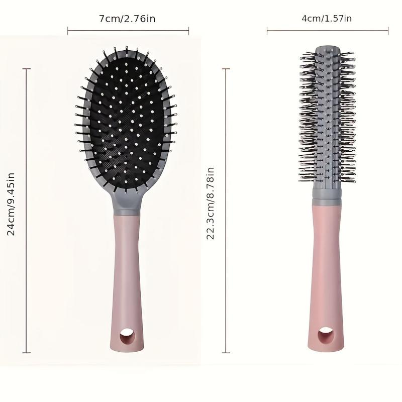 Round Curling Hair Comb Massage Brush Anti Static Styling Comb