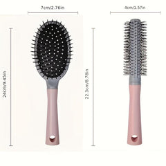 Round Curling Hair Comb Massage Brush Anti Static Styling Comb