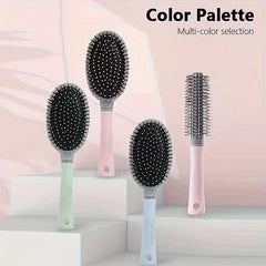 Round Curling Hair Comb Massage Brush Anti Static Styling Comb