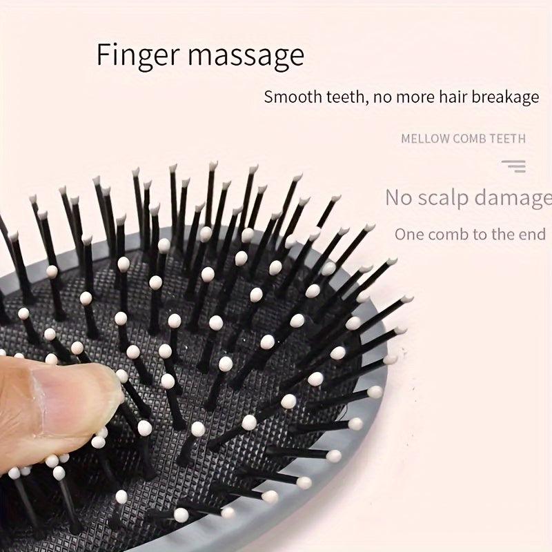 Round Curling Hair Comb Massage Brush Anti Static Styling Comb