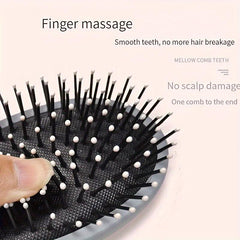 Round Curling Hair Comb Massage Brush Anti Static Styling Comb
