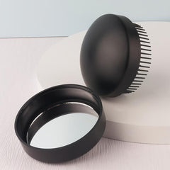 Round Hair Brush w/ Makeup Mirror & Comb