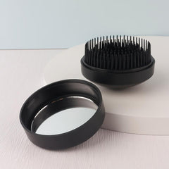 Round Hair Brush w/ Makeup Mirror & Comb