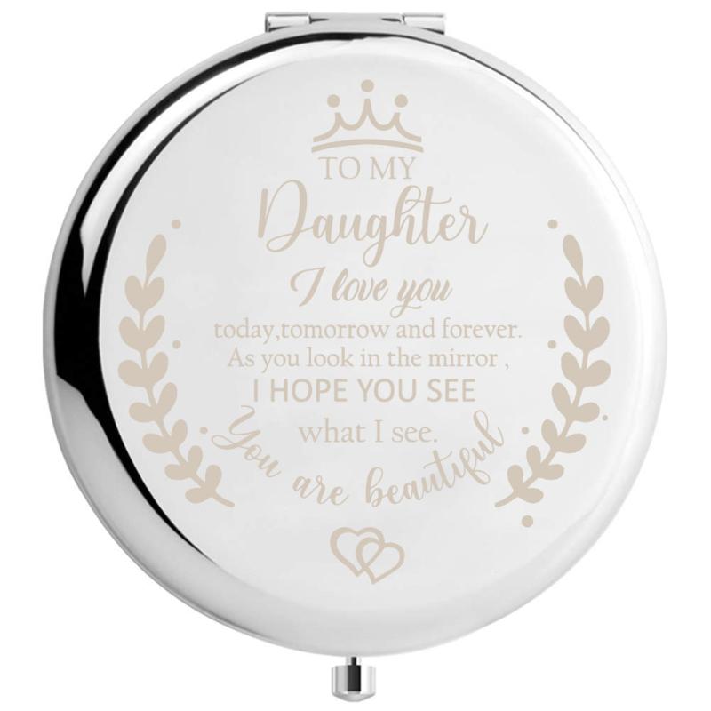 Frosted Compact Makeup Mirror From Dad