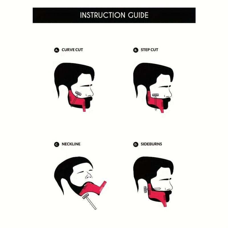 Beard Shaping Template for Men Easy Grooming Guide Stencil