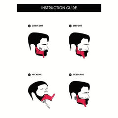 Beard Shaping Template for Men Easy Grooming Guide Stencil