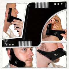 Beard Shaping Template for Men Easy Grooming Guide Stencil