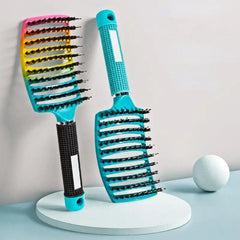 Detangler Hair Brush Curved Hair Comb Anti Static Hairdressing Comb