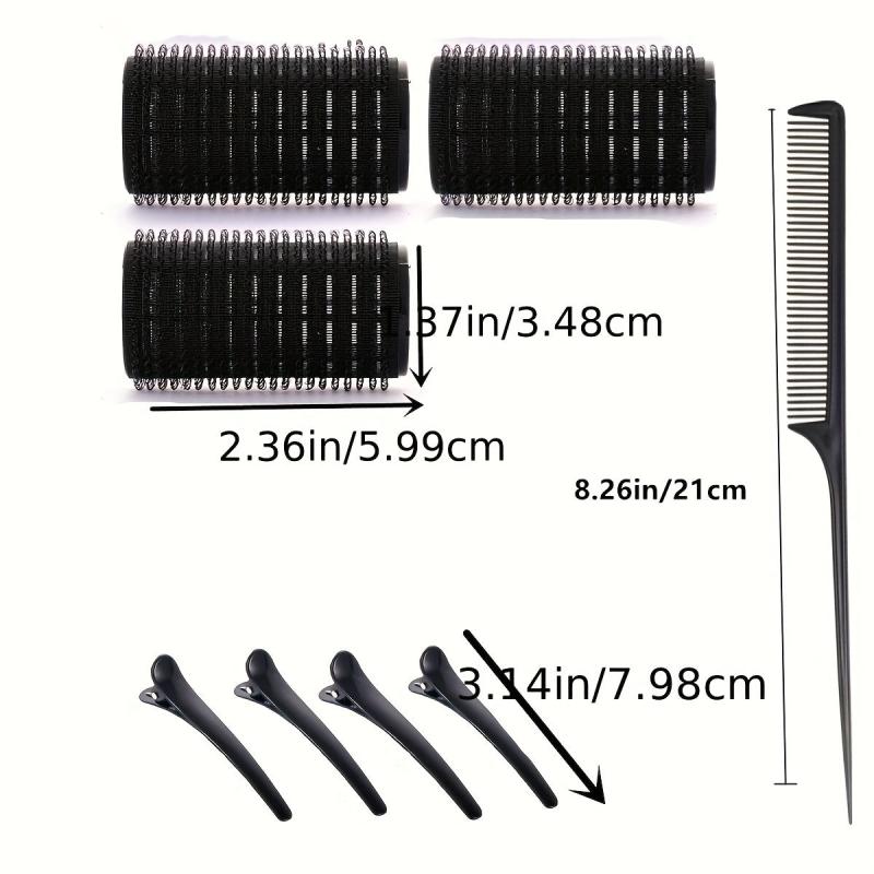 25pcs Self Adhesive Hair Curling Roller & Clip Set, Salon Hairdressing Curle