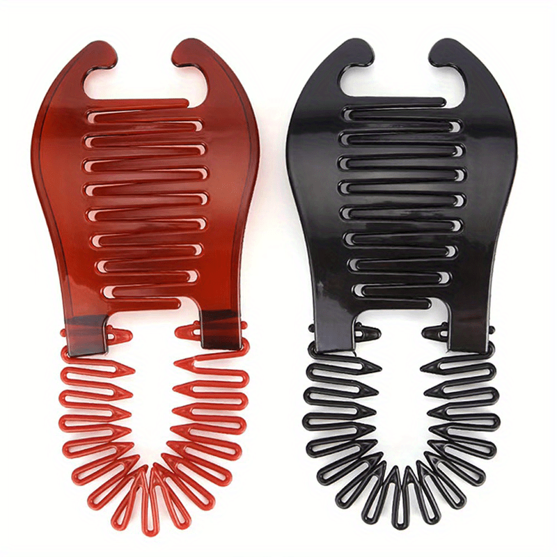 Elastic Hair Braider Hair Clip Comb Interlocking Side Hair Comb