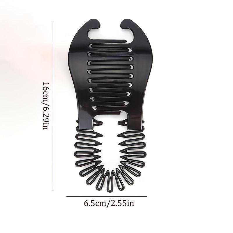 Elastic Hair Braider Hair Clip Comb Interlocking Side Hair Comb