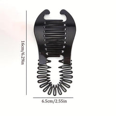Elastic Hair Braider Hair Clip Comb Interlocking Side Hair Comb