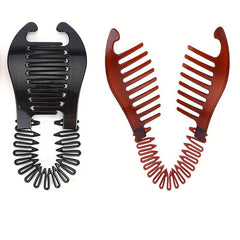 Elastic Hair Braider Hair Clip Comb Interlocking Side Hair Comb