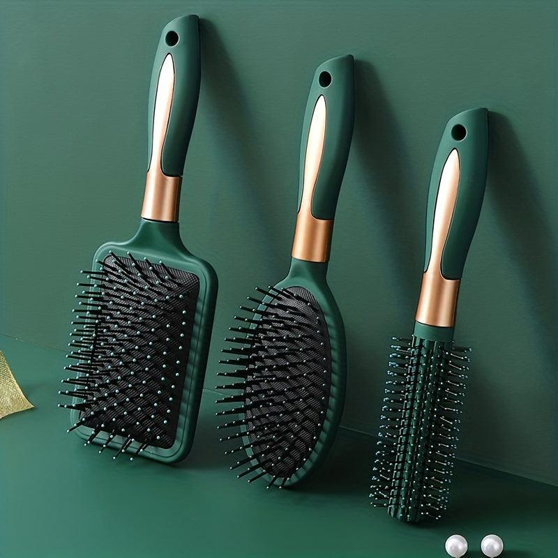 Dark Green Air Cushion Comb Hair Stying Comb