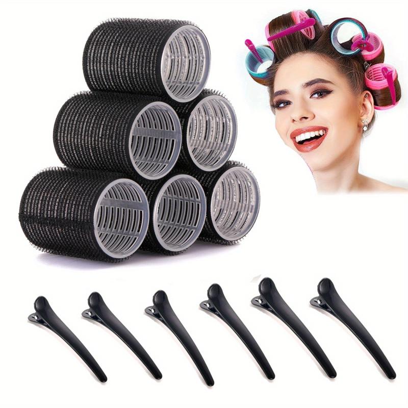 12pcs Hair Curling Roller & Clip Set Self Grip Holding Rollers DIY Hair Styling